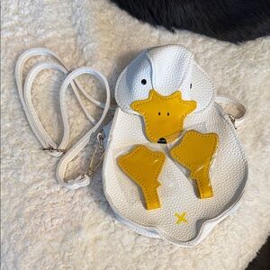 Cute Duck-Shaped White and Yellow Crossbody Bag NWOT